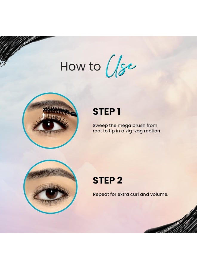 COLORS QUEEN Big Eyes Waterproof Mascara | Lightweight, Volumizing & Lengthening | Intense Black Finish | Instant Lift, Smudge Proof 4.5 ml - Image 4